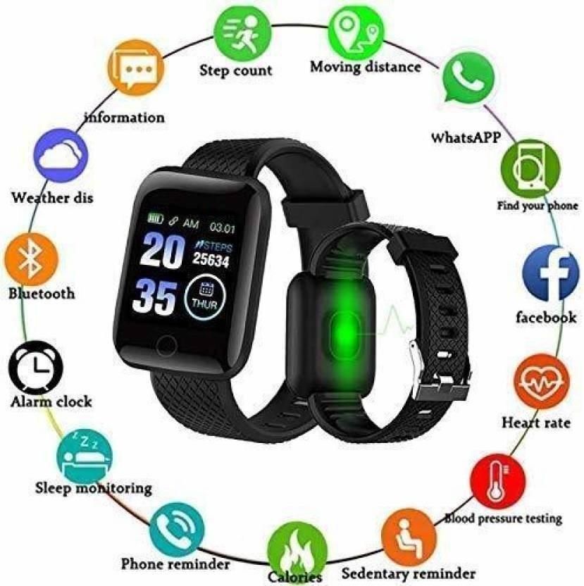 ID116 DIGITAL SMART WATCH Plus Smart Fitness Smartwatch