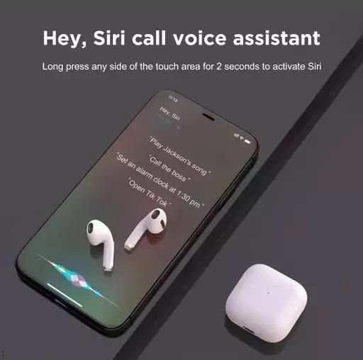 APPLE Pro 4 Earbuds-Bluetooth Headset (Multicolour, True Wireless)IOS/ANDROID