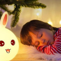 Silicone Open Eye Bunny Touch Lamp