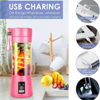Portable Electric 6 Blade USB Juice Maker (380 ml)