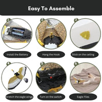 Realistic Flying Eagle Bird Toy with Spread Wings